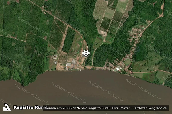 Imagem de satélite — Embargo IBAMA — Infração de Administração Ambiental(Não Classificada-Móvel) — Belém/PA