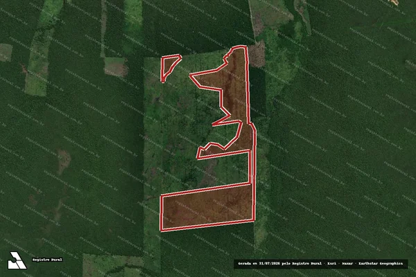 Imagem de satélite de Infração Ambiental em Canutama - AM