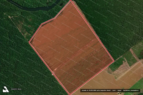 Imagem de satélite — Embargo IBAMA — Infração da Flora - Marcelândia/MT
