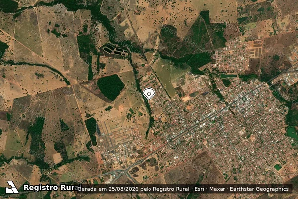 Imagem de satélite — Embargo IBAMA — Infração de Licenciamento(Não Classificada-Móvel) - São Miguel do Araguaia/GO