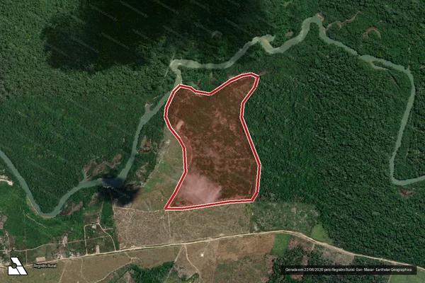Imagem de satélite de Infração Ambiental em Rondon do Pará - PA