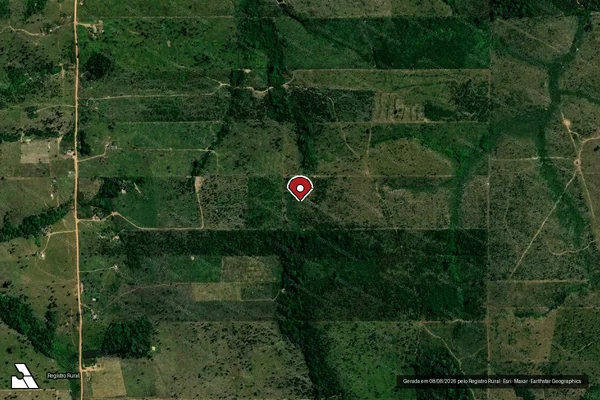 Imagem de satélite de Infração da Flora em Machadinho D'Oeste - RO (marcador da localização)