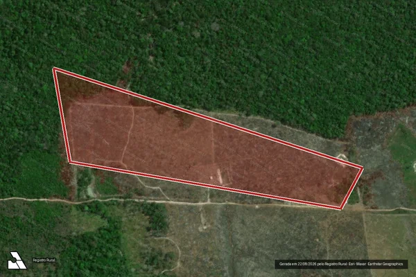 Imagem de satélite de Infração Ambiental em Caracaraí - RR
