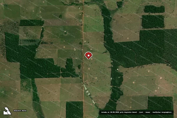 Imagem de satélite de Infração Ambiental em Alto Alegre dos Parecis - RO (marcador da localização)