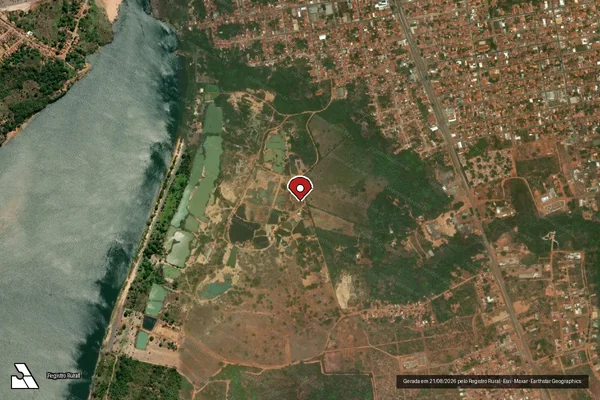 Imagem de satélite — Embargo IBAMA — Infração Ambiental - Estreito/MA