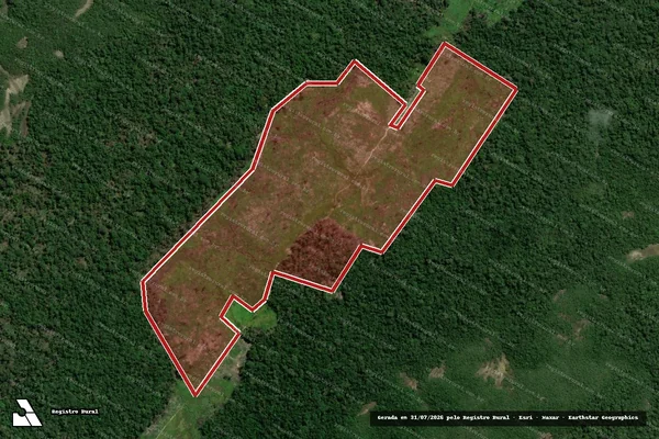 Imagem de satélite de Infração Ambiental em Cantá - RR