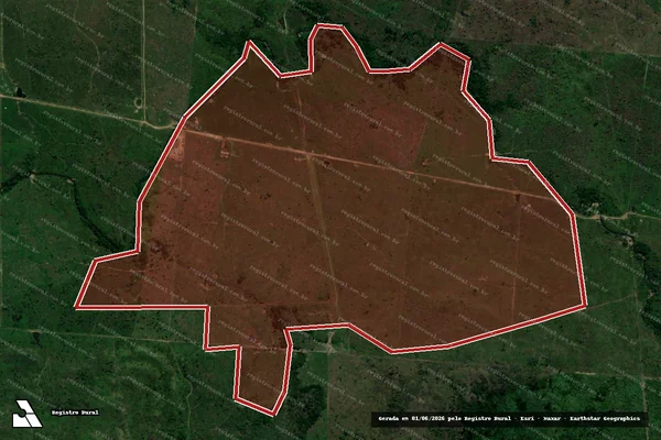 Imagem de satélite de Infração Ambiental em Nova Mamoré - RO