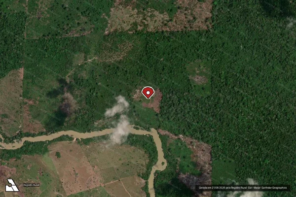 Imagem de satélite de Infração da Flora em São Félix do Xingu - PA (marcador da localização)