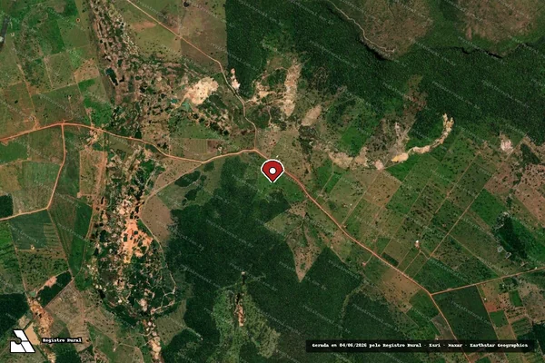 Imagem de satélite de Infração de Licenciamento(Não Classificada-Móvel) em Nova Lacerda - MT (marcador da localização)