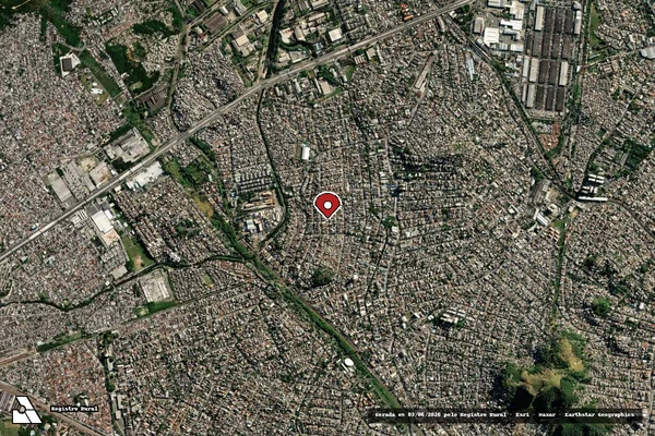 Imagem de satélite de Infração Ambiental em Rio de Janeiro - RJ (marcador da localização)