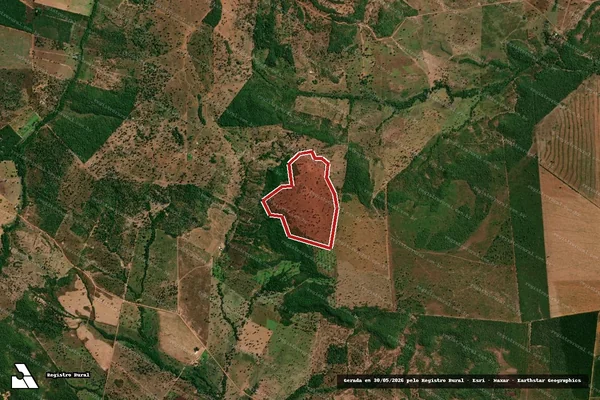Imagem de satélite de Desmatamento em Bom Jesus do Araguaia - MT