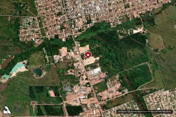 Imagem de satélite — Embargo IBAMA — Infração Ambiental - Tailândia/PA