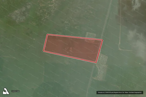 Imagem de satélite de Infração Ambiental em Mucajaí - RR
