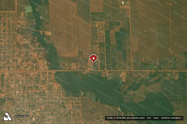 Imagem de satélite de Infração da Flora em Alto Paraíso - RO (marcador da localização)