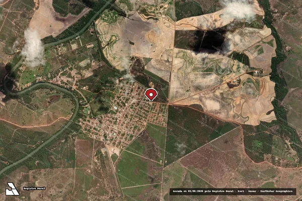 Imagem de satélite — Embargo IBAMA — Infração Ambiental - Flores de Goiás/GO