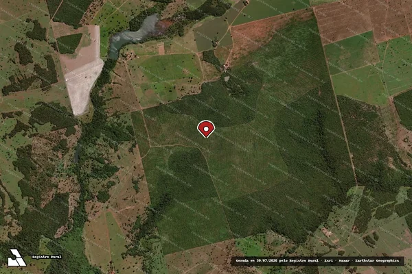 Imagem de satélite — Embargo IBAMA — Infração da Flora — Cariri Do Tocantins/TO