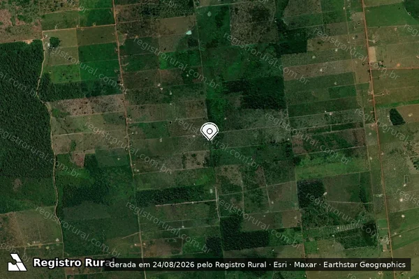 Imagem de satélite — Embargo Ambiental — Seringueiras/RO