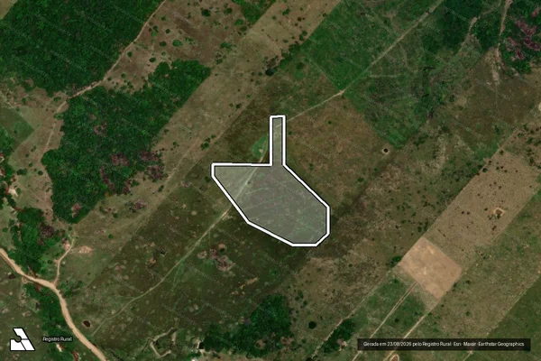Imagem de satélite — Embargo IBAMA — Infração Ambiental - Mirante da Serra/RO