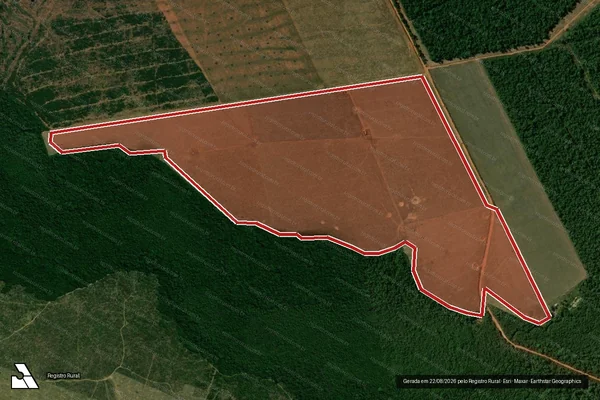 Imagem de satélite — Embargo IBAMA — Infração da Flora - Marcelândia/MT