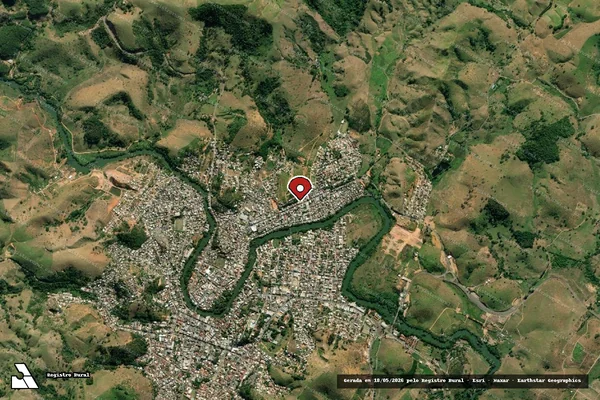 Imagem de satélite de Infração Ambiental em Bom Jesus do Norte - ES (marcador da localização)