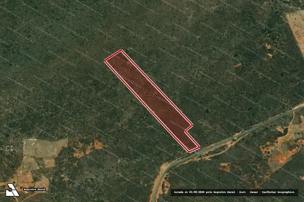 Imagem de satélite de Infração da Flora em Mirandiba - PE