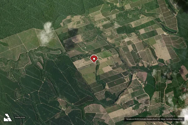 Imagem de satélite — Embargo IBAMA — Infração Ambiental - Prado/BA