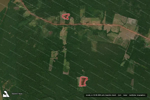 Imagem de satélite de Infração Ambiental em Humaitá - AM