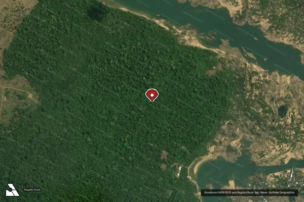 Imagem de satélite — Embargo IBAMA — Infração da Flora - Vitória do Xingu/PA