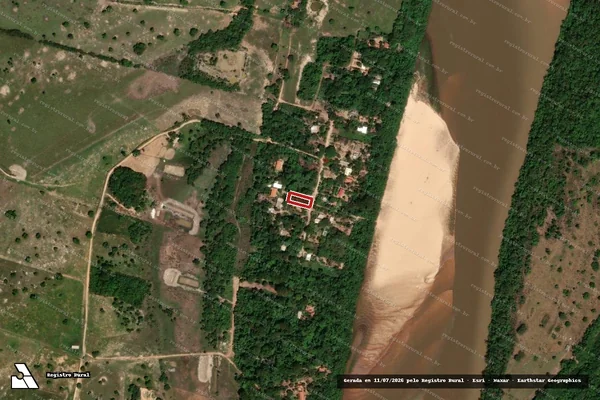Imagem de satélite de Infração da Flora em Araguaiana - MT