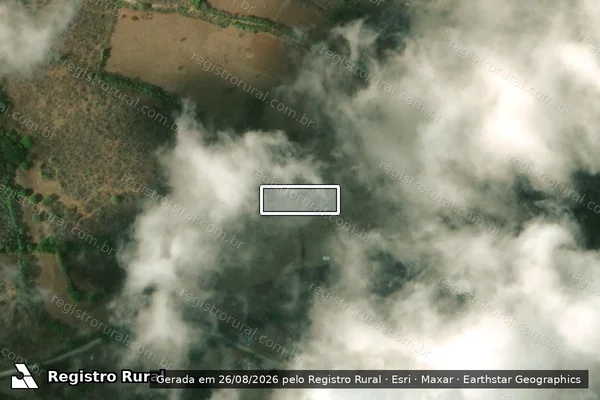 Imagem de satélite — Embargo IBAMA — Infração da Flora - Santa Cecília/PB