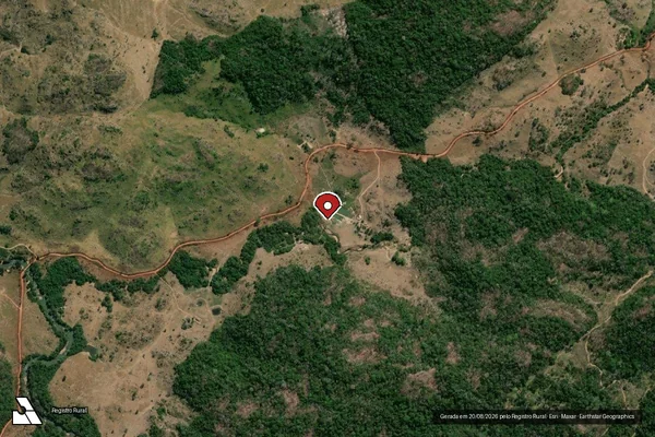 Imagem de satélite de Infração Ambiental em Espigão D'Oeste - RO (marcador da localização)