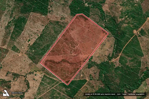 Imagem de satélite — Embargo IBAMA — Infração Ambiental — Filadélfia/TO