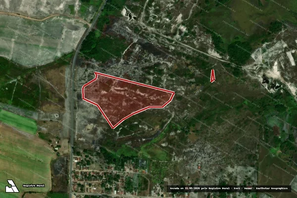 Imagem de satélite — Embargo IBAMA — Infração Ambiental — Caaporã/PB