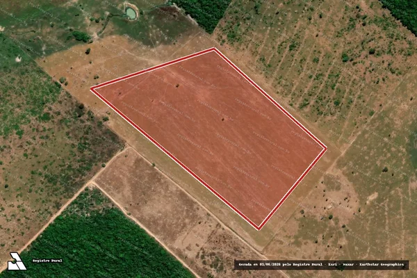 Imagem de satélite de Desmatamento em Santa Cruz do Xingu - MT