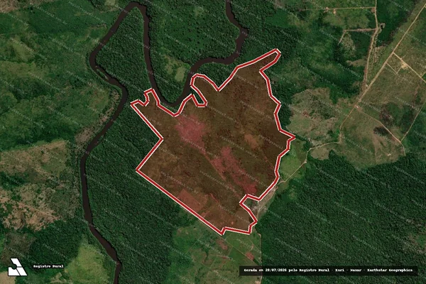 Imagem de satélite de Infração Ambiental em Apuí - AM
