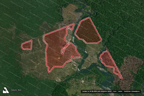Imagem de satélite de Infração da Flora em Autazes - AM
