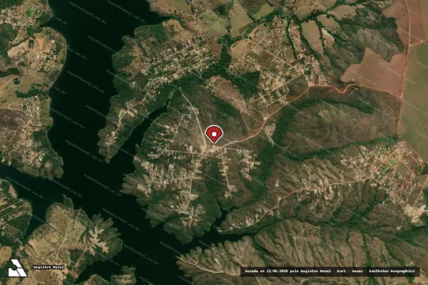 Imagem de satélite de Infração de Licenciamento(Não Classificada-Móvel) em Santo Antônio do Descoberto - GO (marcador da localização)