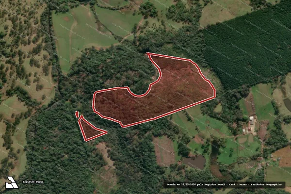 Imagem de satélite de Infração Ambiental em Porto União - SC