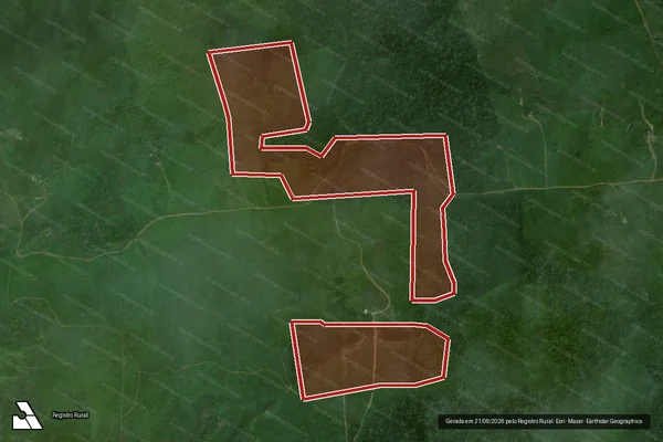 Imagem de satélite de Infração da Flora em Pacajá - PA