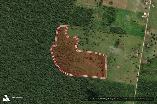 Imagem de satélite de Infração da Flora em Corumbá - MS