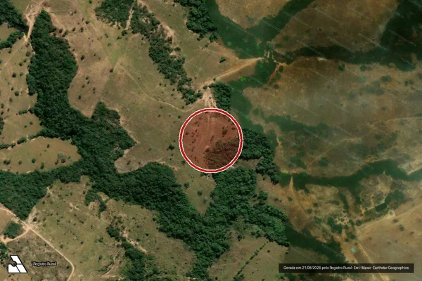Imagem de satélite de Infração Ambiental em Silvânia - GO