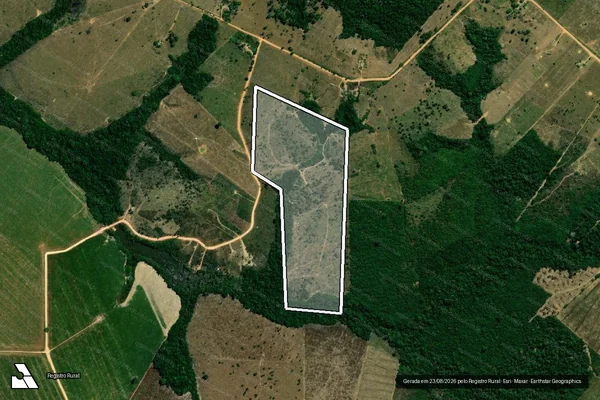 Imagem de satélite de Infração da Flora em Cujubim - RO