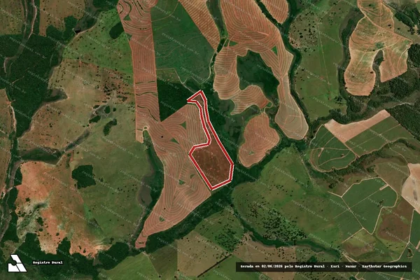 Imagem de satélite de Infração da Flora em Juti - MS