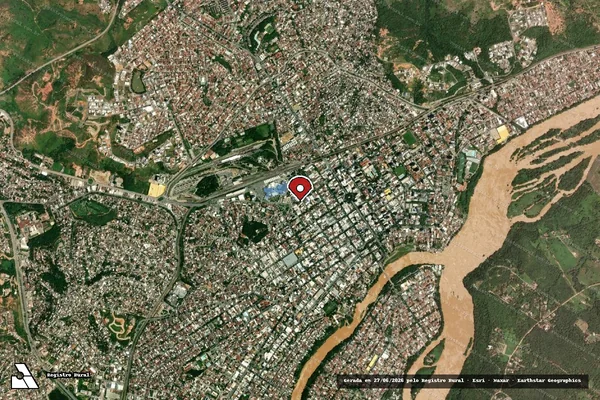 Imagem de satélite de Infração da Fauna em Governador Valadares - MG (marcador da localização)