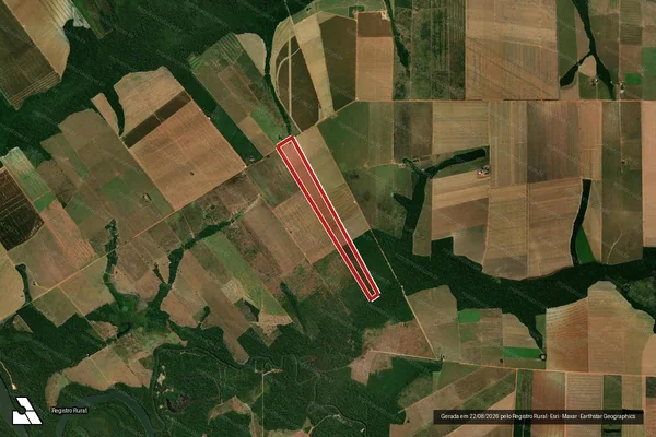 Imagem de satélite — Embargo IBAMA — Desmatamento - Itanhangá/MT