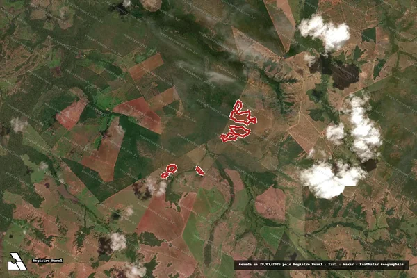 Imagem de satélite de Infração da Flora em Porangatu - GO