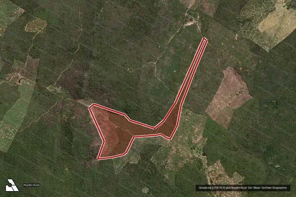 Imagem de satélite — Embargo IBAMA — Infração da Flora — Manaíra/PB