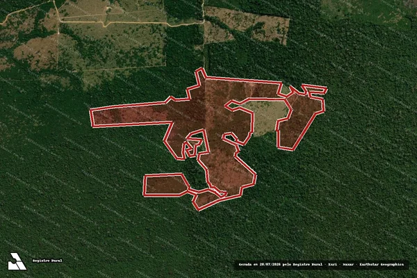 Imagem de satélite de Infração da Flora em Colniza - MT
