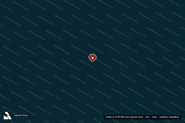 Imagem de satélite de Infração da Fauna em Santa Rita de Jacutinga - MG (marcador da localização)