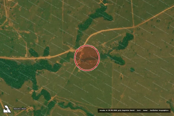 Imagem de satélite — Embargo IBAMA — Infração Ambiental - Ariquemes/RO